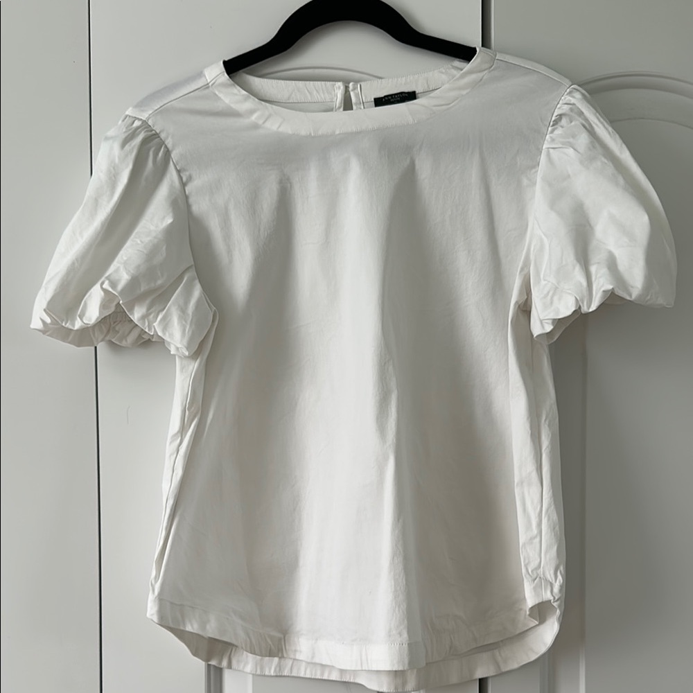 Elegant White Puff Sleeve Top